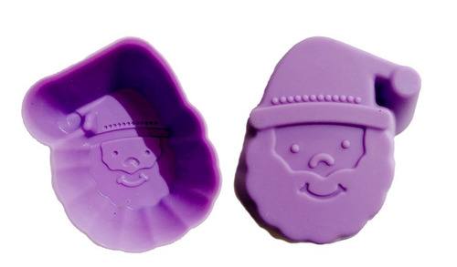 Capacillos De Silicon Navidad Santa Claus Cupcakes 6 Pzas