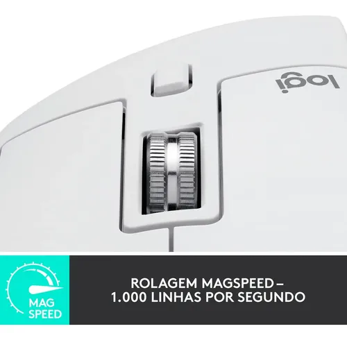 Mouse sem fio Logitech MX Master 3S - Cinza Claro | MercadoLivre