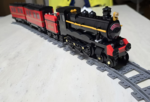 Set Bloques Construcción Locomotora Tren Vapor Steam Train
