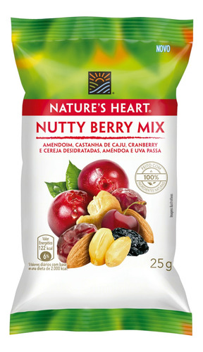 Mix de Frutas e Sementes Nutty Berry Nature's Heart Pacote 25g