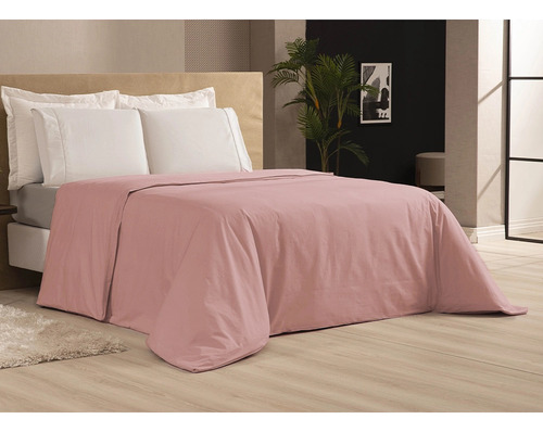 Capa De Edredom Casal Duvet 400 Fios 100% Algodão Egípcio Cor Rose Blush