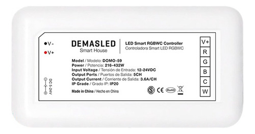 Controladora Rgb Cct Led 12-24v Wifi Demasled
