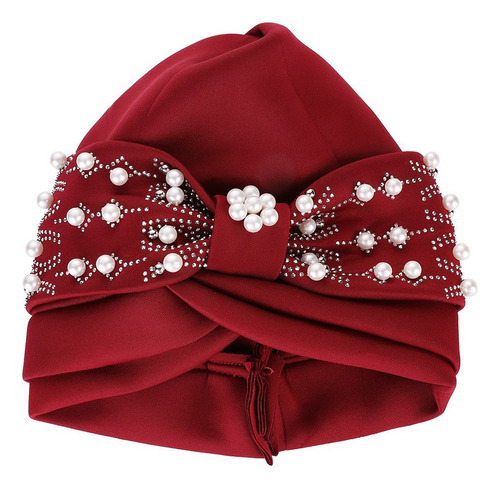 Gorro Turbante Hijab De Perlas, Pañuelo Musulmán, Cabeza De