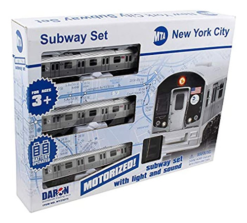 New York Mta New York City - Juego De 3 Piezas De Tren A Pi