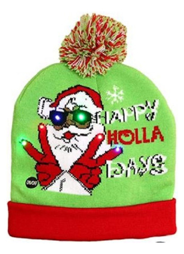 Gorro Navidad Luces Led
