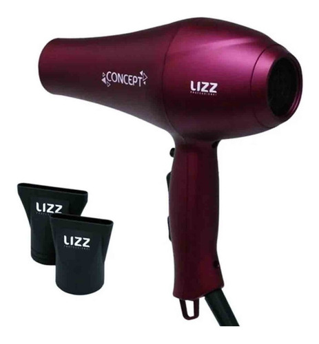 Imagem 2 de 3 de Secador de cabelo Lizz Concept vinho 220V