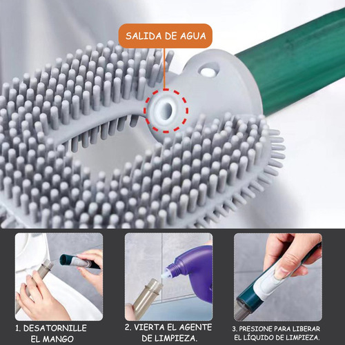 Cepillo De Inodoro De Pared Con Cerdas Flexibles Para Baño