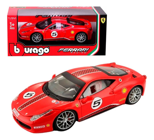 Autos Burago Ferrari Racing 1/24 458 Challenge 