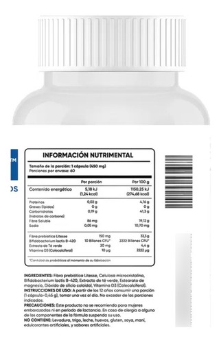 Probióticos Y Prebióticos Probiotic Fit Multiblue 60 Cáps Sin Sabor