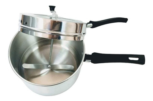Imagem 2 de 3 de Pipoqueira Em Aluminio Nigro Panela Pipoqueira Com Manivela