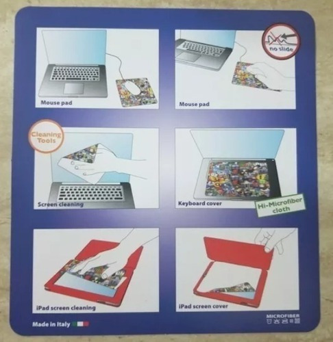 10 Mouse Pad De Microfibra Lienzo Limpiador Y Pad 3 En 1