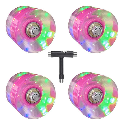 Ruedas Longboard Luminosas Monopatín 58mm X 45mm 82a R...