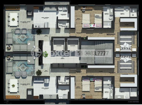 Imagem 3 de 3 de Apartamento, 2 Dormitórios, 107.73 M², Petrópolis - 179389