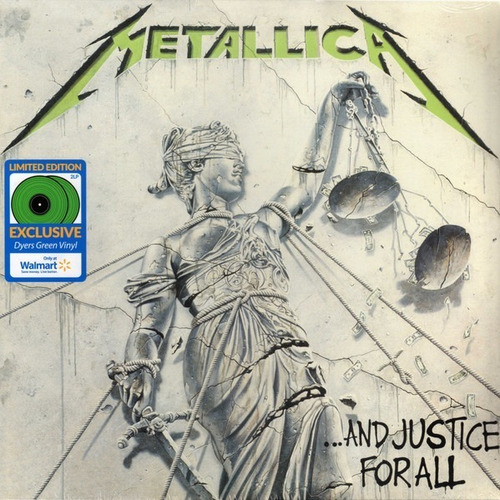 Metallica And Justice For All Vinilo Walmart Green Nuevo 