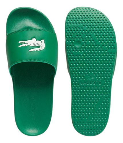 Sandalia/chancla Lacoste Slide Croco Para Hombre - Original