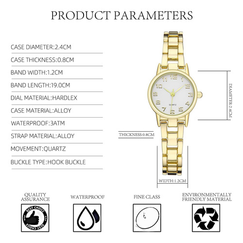 Twoption Reloj De Pulsera Impermeable Para Mujer, Reloj De C