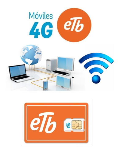 Sim Card Etb Datos Internet Ilimitado 4g