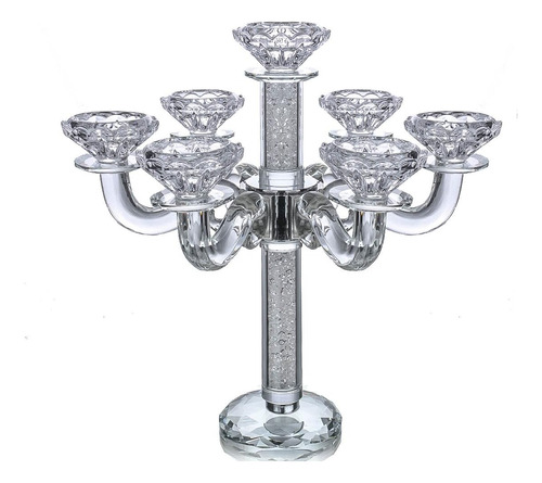 Candelabro Conico De Cristal De 7 Brazos, Decoracion, Regalo