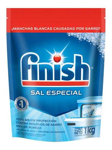 Imagen 5 de 5 de Finish Kit Tabletas X30 + 1 Abrillantador + 1 Sal 1kg