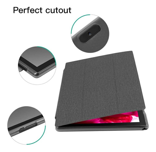 Funda Delgada Con Tapa Soporte Triple Para Tableta Zb10