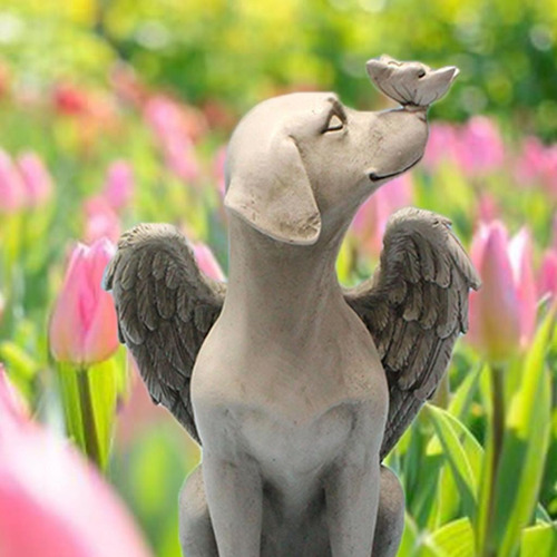 - Estatueta Estátua De Animal De Estimação Cão Anjo