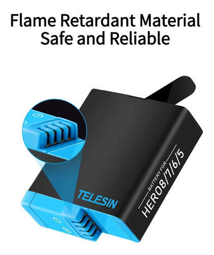 1 Bateria Para Cámaras Gopro Hero 8 7 6 5 Black Pila 1220mah