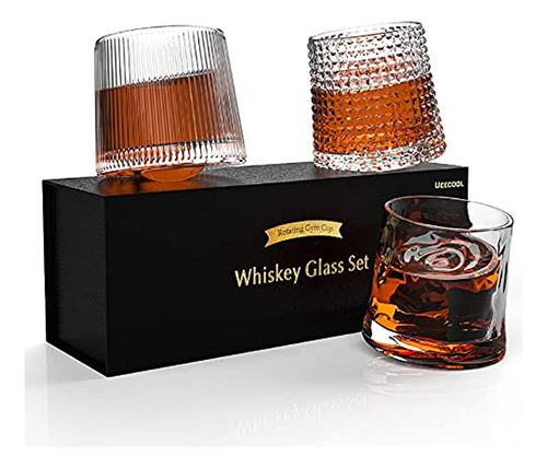 ~? Ueecool Whisky Rocks Glasses, Tumbler Crystal Bar Glass, 