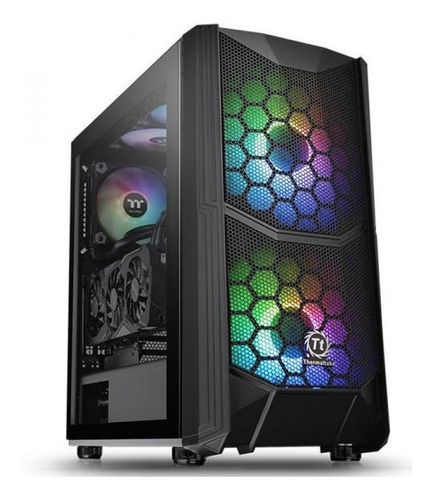 Gabinete Thermaltake Commander C35 Tg Argb 2 Fan Negro