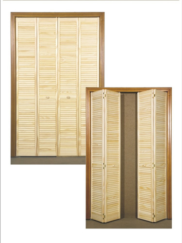 Imagen 6 de 9 de Puerta Plegable 2 Hojas Madera 101.5 X 244 A 246 Adaptable