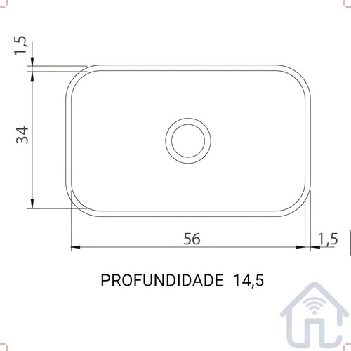 Cuba Cozinha Inox 56x34 Tramontina N2 C/válvula