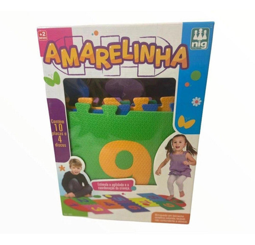 Imagem 3 de 7 de Tapete Amarelinha Infantil Eva 14 Peças Nig Brinquedos 830