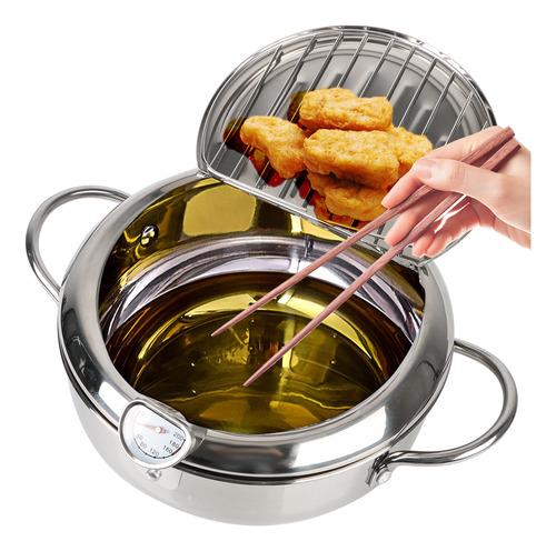 Sartén De Acero Inoxidable 304 For Tempura Herramienta