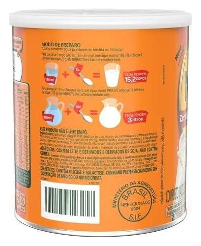 Composto Lácteo Nestlé Ninho Forti+ Zero Lactose Kit 8 Un