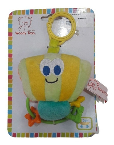 Sonajero De Peluche Robot - Woody Toys - Art. 005802 Color Amarillo