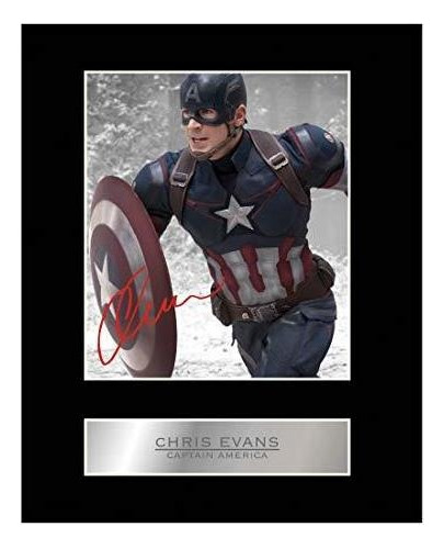 Pósteres Fotografía Firmada Por Chris Evans Capitán América 