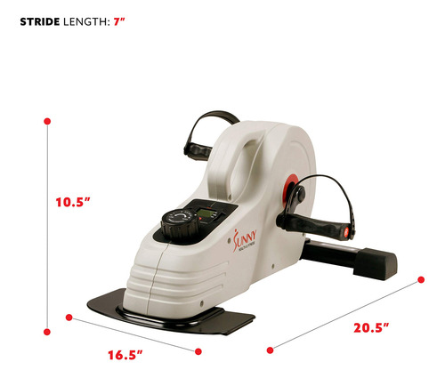 Sunny Health & Fitness Ejercitador De Pedal De Doble Función