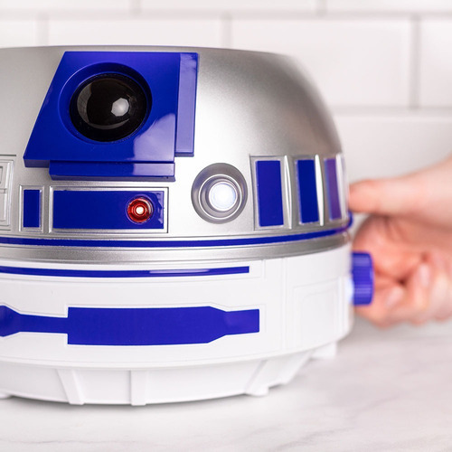 Torradeira Star Wars R2-d2 com luz e som. Cor: branco com azul