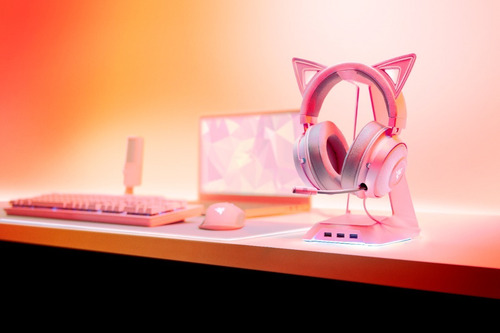 Imagen 10 de 10 de Auriculares Gamer Razer Kraken Kitty Edition Usb Chroma Rgb