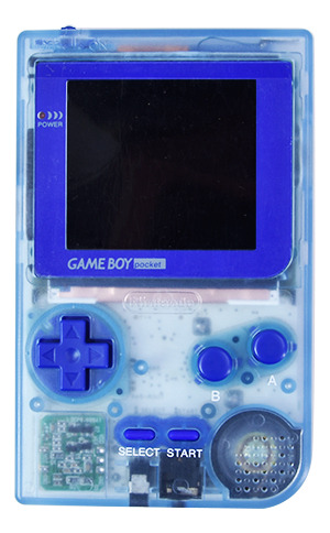 Consola Azul Transparente Retropixel Ips  Game Boy Pocket