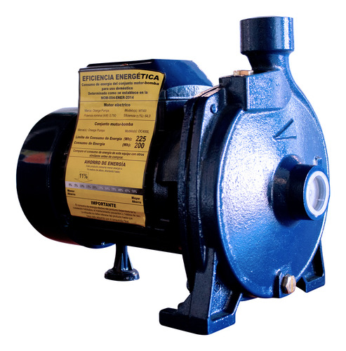 Bomba Para Agua Centrifuga 1/2 Hp 0,370 Kw 1f Color Azul Petróleo Fase Eléctrica Monofásica