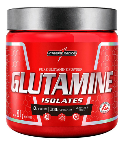 Glutamine L-Glutamina Isolada 100% Sem Sabor 300g Integralmédica