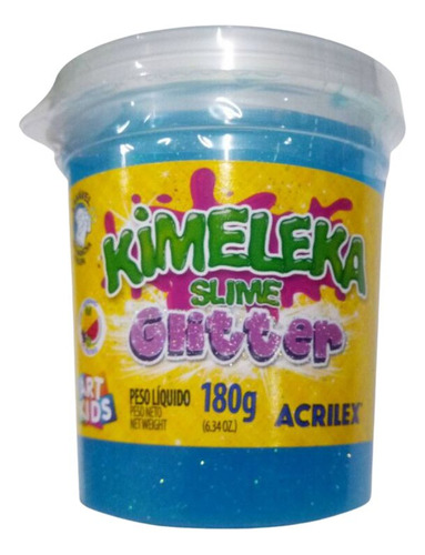 Slime Kimeleka Glitter 180g Azul Acrilex