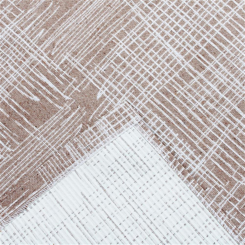 Alfombra Milan grande para pasillo o dormitorio, 1,50 x 0,65 cm, color de lanzamiento, diseño geométrico de tela beige