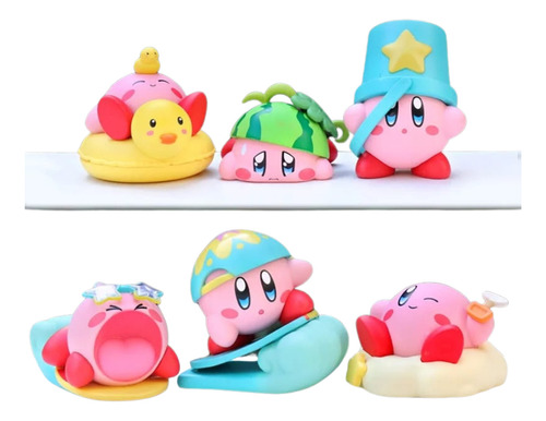 Set Kirby X 6 Chibi Super Hermosos