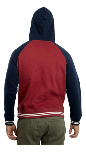 Sudadera Rojo Y Azul Con Capucha Next&co Para Hombre