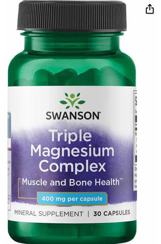 Triple Magnesio Complex  Swanson, 30caps - 400mg , Agronewen