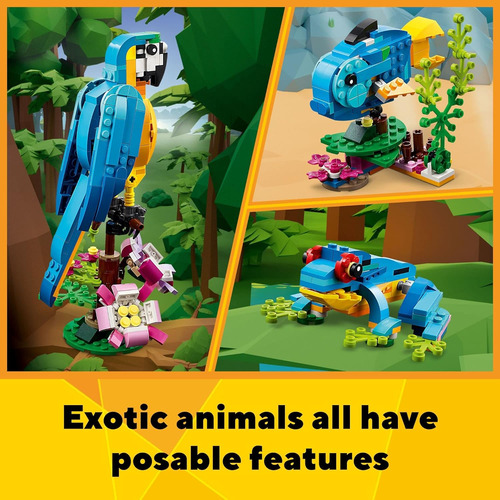 Juego De Construccion Lego Creator 3 En 1 Loro Exotico, T...