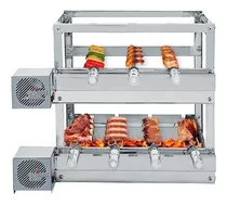 Comprar Churrasqueira Inox Gira 7 Espetos 2 Motores 3 Andares