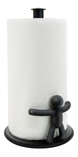 Soporte para rollos de toallas de papel Creative Buddy Holder, color negro liso Umbra