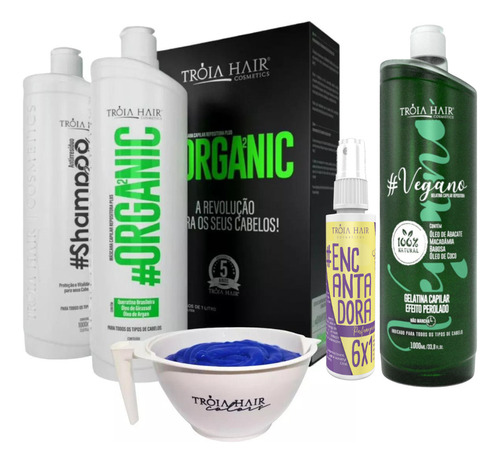 Kit Selagem Organic + Ativo Vegana + Encantadora Tróia Hair